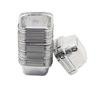 Lot de 50 bols en aluminium - En aluminium - Pour cupcakes, crèmes à œufs, muffins, tartelettes, 7,5 x 7,5 x 3,5 cm