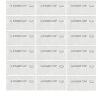 Lot de 50 bonnets de douche jetables de luxe emballés individuellement ; bonnets de bain élastiques hygiéniques imperméables ; bonnet de douche de voyage pour hôtel ; bonnets de traitement des cheveux