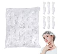 Lot de 50 bonnets de douche jetables, imperméables de 44 cm, grands bonnets de bain transparents en plastique élastique pour femmes, enfants, filles, hôtel et salon de coiffure, voyage, spa, usage
