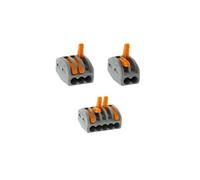 Lot de 50 bornes 2/3/5 entrées série 222 - Wago