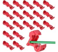 Lot de 50 bornes de câble de périmètre pour tondeuse à gazon robotisée, station de charge, connecteur en T, clip de câble compatible avec Gardena, Husqvarna, Bosch, Worx, etc.