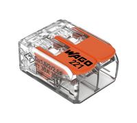 Lot de 50 bornes WAGO 221 2x6mm² à leviers souple & rigide