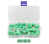 Lot de 50 borniers à vis PCB 2/3/4 broches pas de 5 mm pour carte d'extension Arduino GPIO - Ensemble de connecteurs 150 V 6 A (vert)