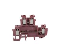 Lot de 50 borniers de rail DIN MBKKB-2,5 double couche 24-12 AWG 2,5 mm Connexion à vis conducteurs MBKKB2.5 (rouge)
