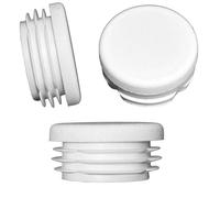 Lot de 50 bouchons à ailettes ronds - Diamètre : 20 mm - Blanc