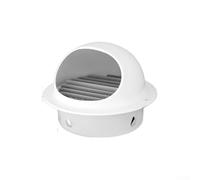 Lot de 50 bouchons d'aération muraux en acier inoxydable, grille de ventilation ronde avec obturateur anti-retour, hotte de sortie d'air résistante aux intempéries pour salle de bain et pot