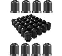 lot de 50 bouchons de valve de pneu en plastique Jeu de 50 bouchons anti-poussière pour voiture, moto & vélo Bouchon de valve de voiture pour pneus de voiture Couleur : noir Bouchons de valve de vélo