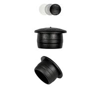 Lot de 50 Bouchons d'obturation pour Trous de perçage, diamètre de la Tige : 4,4-20,5mm, Cache Trou Meuble, Capuchon Plastique, obturateur Cache Trou, Bouche Trou, Bouchon (Noir, 17,2mm)