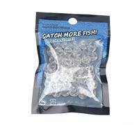 Lot de 50 bouchons transparents à 3 trous pour ligne Gemini, perles croisées de pêche, boules flottantes avec trou central de 1,1 mm, accessoires de pêche en mer