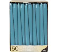 Lot de 50 bougies chandelier Ø 2,2 cm 25 cm Turquoise
