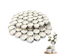 Lot de 50 bougies chauffe-plat en naturelle sans odeur