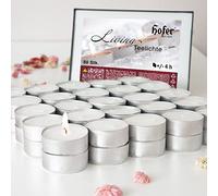Lot de 50 bougies chauffe-plat HOFER - L'original - Petites bougies - Sans parfum - Bougies pour décorer, fête, profiter, se détendre