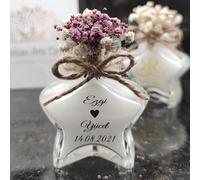 Lot de 50 bougies en verre avec autocollant personnalisé pour fête prénuptiale pour invités