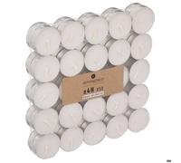 Atmosphera Bougies d'ambiance non parfumées blanches - Lot de 50