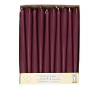 Papstar Bougies de chandelier Lot de 50 Ø 2,2 cm × 25 cm Violet