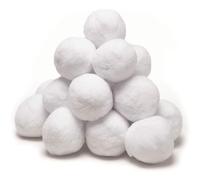 Lot de 50 boules de neige artificielles blanches de 7 cm pour batailles de boules de neige en intérieur, boules en peluche douce, neige artificielle, superbe décoration de Noël