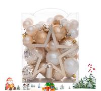 Lot de 50 boules décoratives pour sapin de Noël - Résistantes à la rupture - Pendentif - Décoration festive pour fête, vacances, festival, décoration de la maison