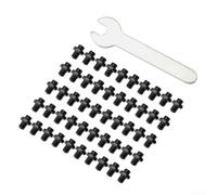 Lot de 50 boulons antidérapants pour pédale de vélo en acier inoxydable de 6 mm avec clé pour réparation et personnalisation de pédales de vélo (noir)