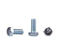 Lot de 50 boulons hexagonaux DIN 933 en acier zingué M8 x 20 mm Grade 8.8 Vis hexagonales entièrement filetées Tête hexagonale Boulon de taraud (50, M8 x 20 mm)