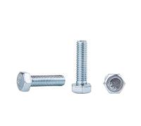 Lot de 50 boulons hexagonaux DIN 933 en acier zingué M8 x 30 mm Grade 8.8 Vis hexagonales entièrement filetées Tête hexagonale Boulon de taraud (50, M8 x 30 mm)