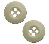Lot de 50 boutons à coudre kaki à 4 trous de 1,9 cm - Boutons militaires en plastique 30 L - Finition mate polie - 19 mm - Idéal pour vêtements de travail, école, chef, tabliers, pantalons, vestes