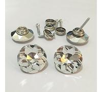 Lot de 50 boutons en cristal de diamant pour canapé, tête de lit, décoration - 18 mm