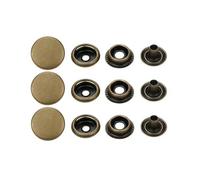 Lot de 50 boutons-pression en métal pour vêtements, sacs, maroquinerie et accessoires de couture,Bronze,12,5 mm