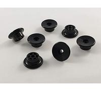 Lot de 50 boutons ronds en plastique robuste de la marque OuM, pour bâche ou filet, montage mural, noir, 100% plastique