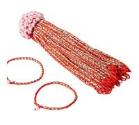 Lot de 50 bracelets d'amitié tressés bohèmes colorés, bracelets brésiliens tressés faits main, pour garçons, enfants, femmes et hommes