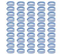 Lot de 50 bracelets vierges bleus, bracelets d'identification, bracelets d'entrée, bracelets simples, réglables, bracelets d'activité, bracelets adhésifs