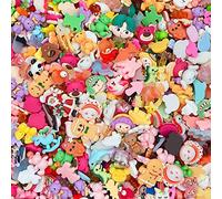 Lot de 50 breloques en slime perles assorties ornements fournitures pour loisirs créatifs, scrapbooking, cadeaux de Noël