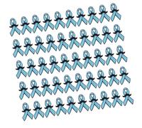 Lot de 50 broches de sensibilisation en alliage avec fermoir à l'arrière pour accessoires de vêtements - Élégante broche bleue
