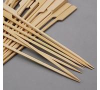 Lot de 50 brochettes en bambou de 18 cm de long fabriquées en matériau 100 % biodégradable, brochettes à viande, brochettes à fruits, brochettes à cocktail, amuse-bouches