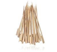Lot de 50 brochettes en bois pour barbecue / shish kebab - 20 cm - Pour barbecue, cocktail, buffet, fruit, hamburger