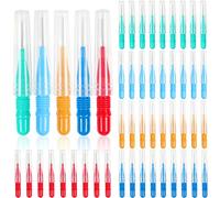 Lot de 50 brosses interdentaires, cure-dents, tête de fil dentaire, brosse d'hygiène dentaire, outil de nettoyage dentaire