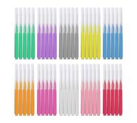 Lot de 50 brossettes interdentaires, 6 tailles de mini pointes de fil dentaire, brosse à dents tipi, brosse à dents pour appareils dentaires