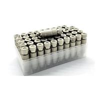 Lot de 50 buses de brumisation haute pression, 50 buses de brumisation en laiton filetées de 3/16", tête de pulvérisation anti-goutte pour système de refroidissement et 3 sections Orifice Dia 0.4mm