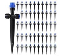Lot de 50 buses de brumisation réglables à 360°, parfait pour l'irrigation de jardin, arroseur de jardin pour système de brumisation d'irrigation goutte à goutte