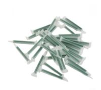 Lot de 50 buses mélangeuses F6-16 AB vertes à 16 éléments avec baïonnette carrée pour adaptateur de cartouche de 50 ml et 37 ml, 83 mm de long pour distributeur de résine époxy
