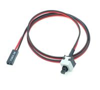 Lot de 50 câbles de réinitialisation d'alimentation pour interfaces E/S et commutateurs à boutons, options de 0,5 m et 1 m, code couleur rouge et noir, compatible avec diverses cartes mères PC
