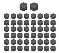 Lot de 50 cache-écrous hexagonaux noirs M20 x 30 x 16, capuchons de protection en plastique pour écrous hexagonaux