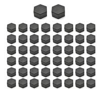 Lot de 50 cache-écrous hexagonaux noirs M5 x 8 x 6,2, capuchons de protection en plastique pour écrous hexagonaux