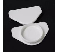 Lot de 50 cache-trous de charnière à ailettes pour portes d'armoires de cuisine/placards Blanc 35 mm