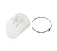 Lot de 50 cache-tuyaux de drainage en PVC 160 mm Anti-pluie Bouchon avec filtre pour balcon et sol de jardin Facile à traverser Blanc à carreaux extérieurs (110 mm)