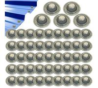 Lot de 50 cache-vis de toit en métal étanches | Bouchon étanche à vis de toit pour propriétaire de maison, bricoleur, fermier, garage, abri de voiture, atelier, pergola