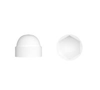 Lot de 50 caches de protection for écrous hexagonaux en plastique PE, anti-poussière et anti-rayures, flexibles et adaptés aux modèles M3 à M24(White,M16*24 * 27)