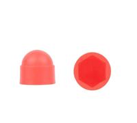 Lot de 50 caches de protection for écrous hexagonaux en plastique PE, anti-poussière et anti-rayures, flexibles et adaptés aux modèles M3 à M24(Red,M6*10 * 14)