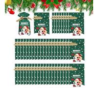 Lot de 50 cadeaux de Noël avec cordon de serrage - Réutilisables - Colorés - Avec cordon de serrage - Pour les bonbons et les petits objets - Pour adultes, amoureux, amis