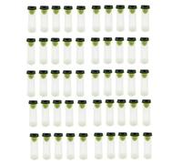 Lot de 50 cages à rouleaux en plastique pour reine des abeilles - Housse de protection en plastique pour apiculture - Kit de tasse pour reine des abeilles - Porte-gobelet - Outils d'apiculture