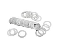 Lot de 50 cales de réglage en acier inoxydable, diamètres intérieurs M2-M8 et extérieur 5-14 mm, rondelles plates ultra-fines for tuyaux et fixations(M6x12x0.1mm)